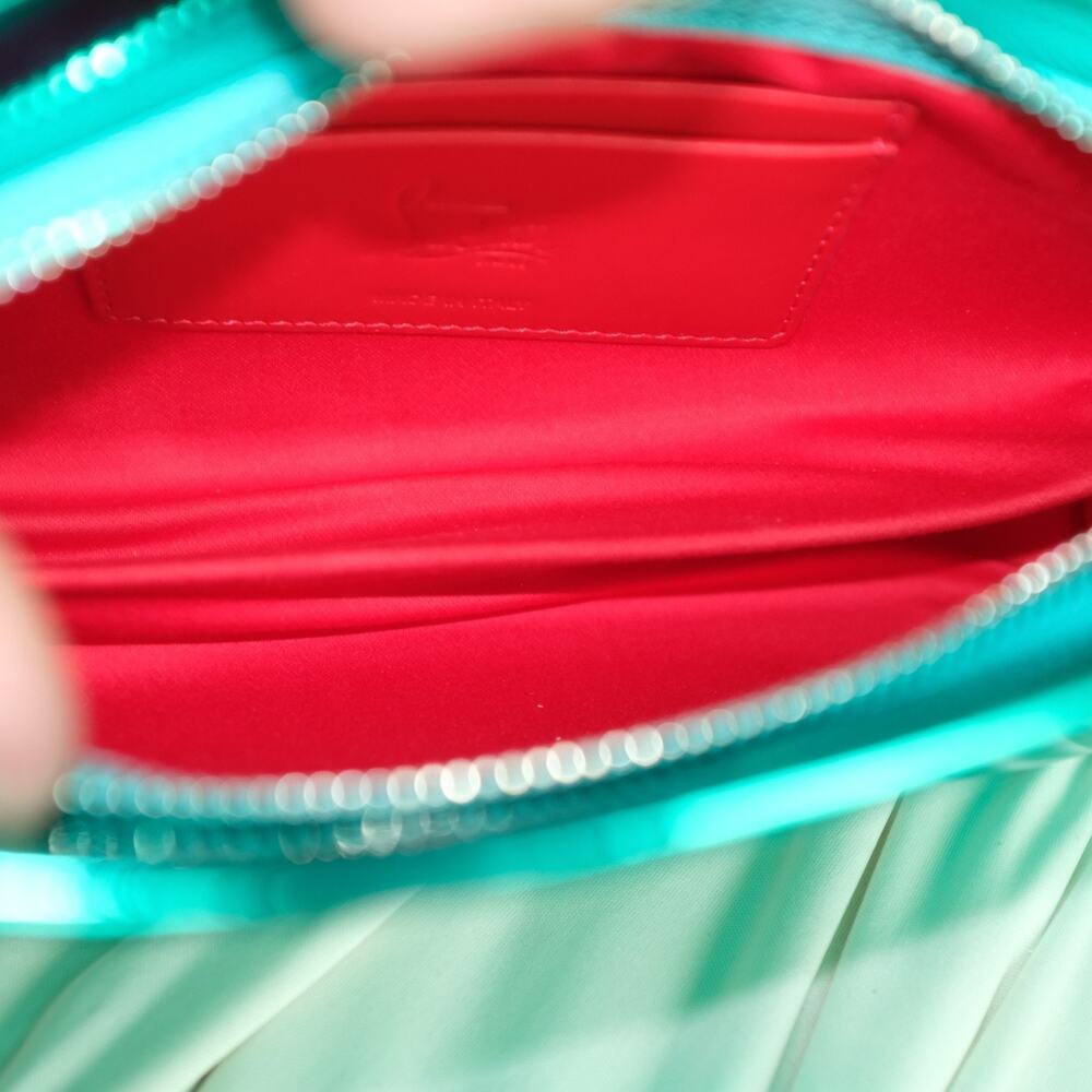 Christian Louboutin Loubitwist Iceberg Specchio Bag - Green Metallic, NWT - Picture 7 of 11